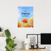 POSTER LE BONHEUR EST UNE HABITUDE (Bureau à domicile)