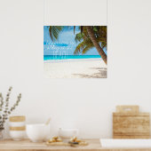 Poster Le bonheur est une journée à la plage inspiration (Cuisine)