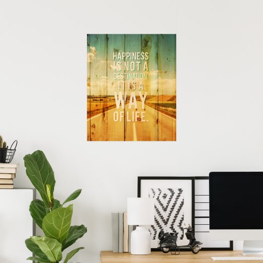 Poster Le bonheur n'est pas une destination, c'est un mod (Bureau à domicile)