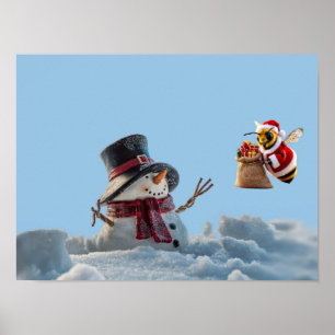Poster Le Bonhomme de neige et l'Abeille