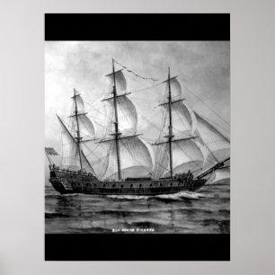 Poster Le bonhomme Richard, 1779_Image de guerre