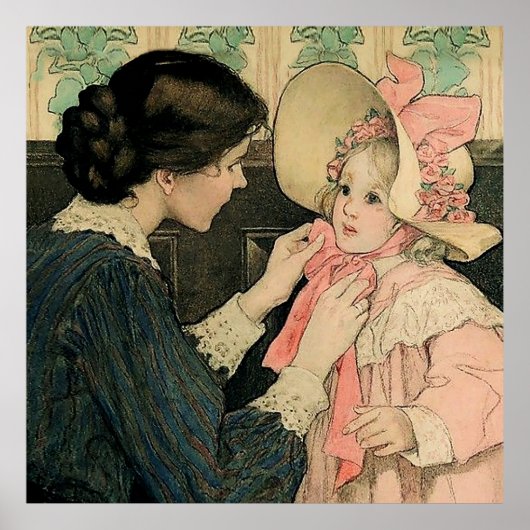 Poster Le Bonnet Rose par Jessie Willcox Smith (Devant)