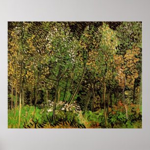 Poster Le bosquet par Vincent van Gogh