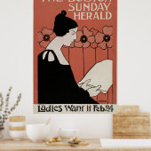 Poster Le Boston Sunday Herald Vintage (Cuisine)