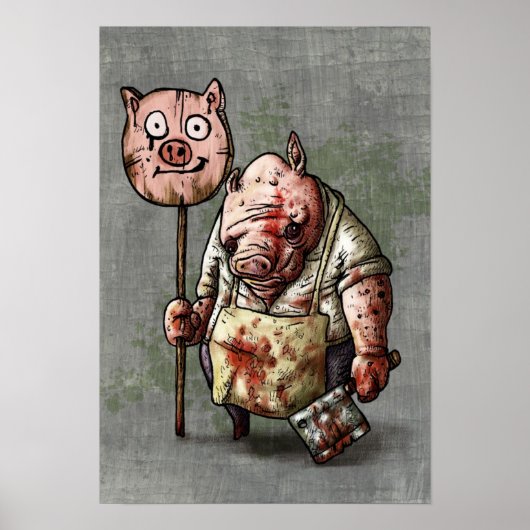 Poster Le Boucher aux cochons (Devant)
