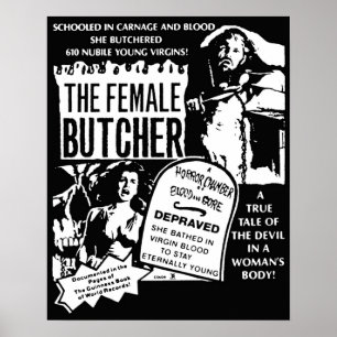 Poster Le boucher féminin