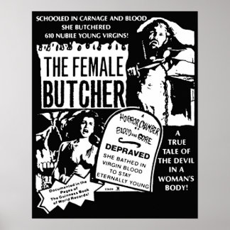 Poster Le boucher féminin