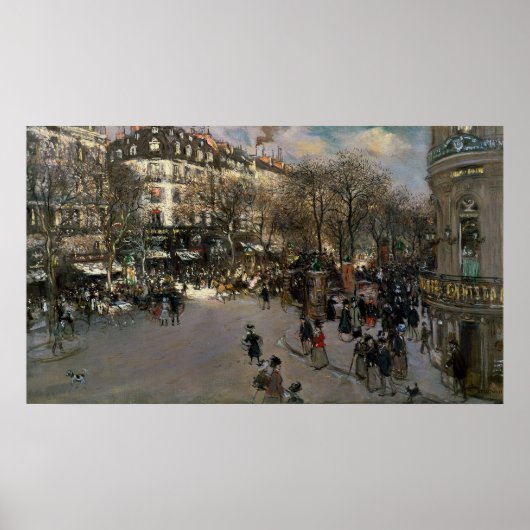 Poster Le boulevard des Italiens, vers 1900 (Devant)