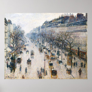 Poster Le boulevard Montmartre 1897 par Camille Pissarro