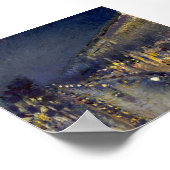 Poster Le boulevard Montmartre la nuit (Coin)