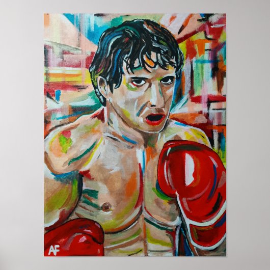 Poster Le Boxer Peinture d'Alfred Fox (Devant)
