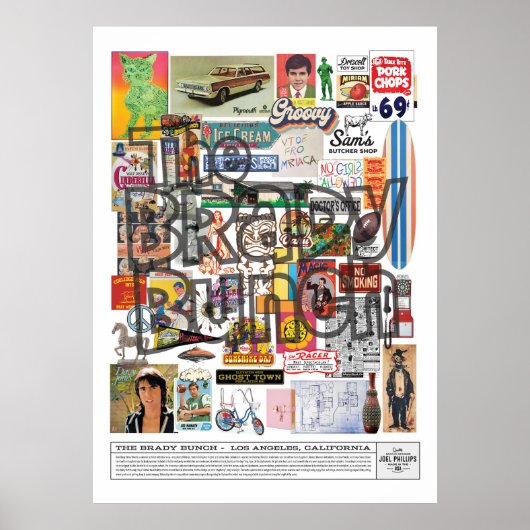 POSTER LE BRADY BUNCH COLLAGE (Devant)