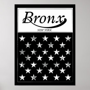 Poster Le Bronx Drapeau américain de New York