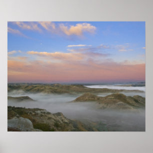 Poster Le brouillard de la rivière Little Missouri reste