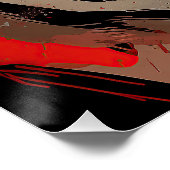 Poster Le Bulldog, rouge et noir 004 - Ulises Dallaire (Coin)