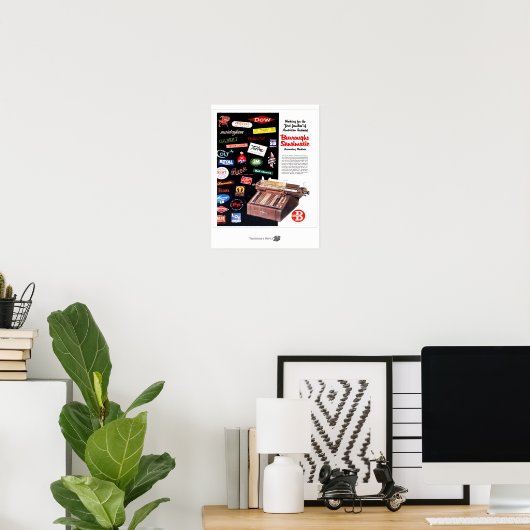 Poster Le bureau d'hier Burroughs Machines comptables (Bureau à domicile)