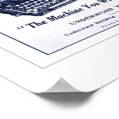 Poster Le bureau d'hier La machine à écrire en bois (Coin)