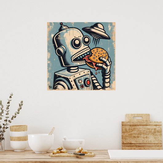 Poster Le burgerbot (Cuisine)