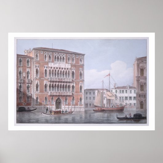 Poster Le Ca' Foscari, Venise, gravé par Brizeghel (li (Devant)