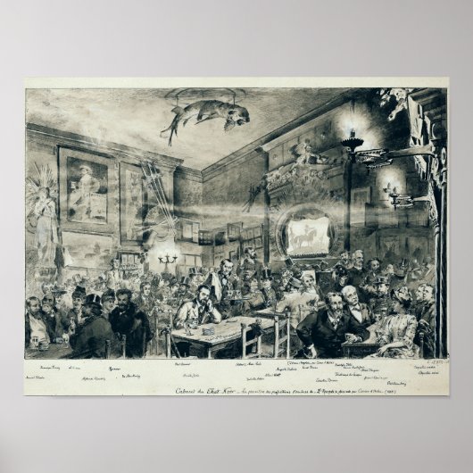 Poster Le Cabaret du Conversation Noir, 1886 (Devant)