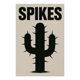 Poster Le cactus au sommet de sa forme graphique