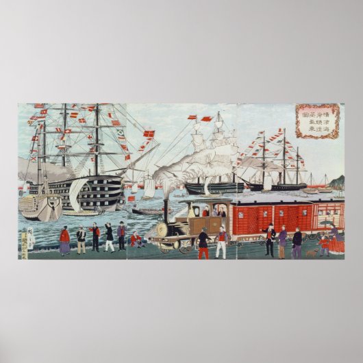 Poster Le cadeau du commodore Perry d'un chemin de fer (Devant)