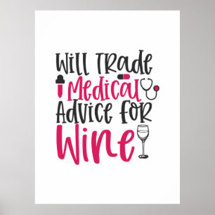 Poster Le Cadeau Infirmière Échangera Des Conseils Médica
