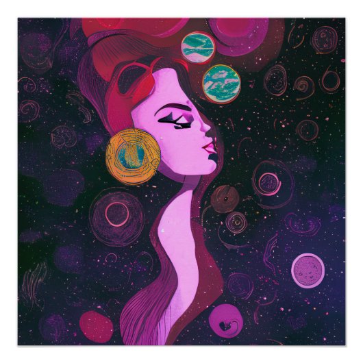 Poster Le cadre de réveil spirituel féminin divin (Devant)