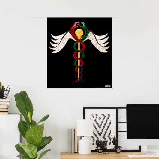 Poster Le Caduceus (Bureau à domicile)
