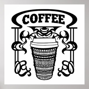 Poster Le café est la boisson préférée de tout le monde