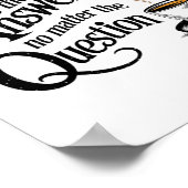 Poster Le Café Est La Réponse À L'Autocollant Question (Coin)