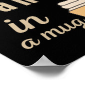 Poster Le café est un câlin dans une tasse de café carré (Coin)