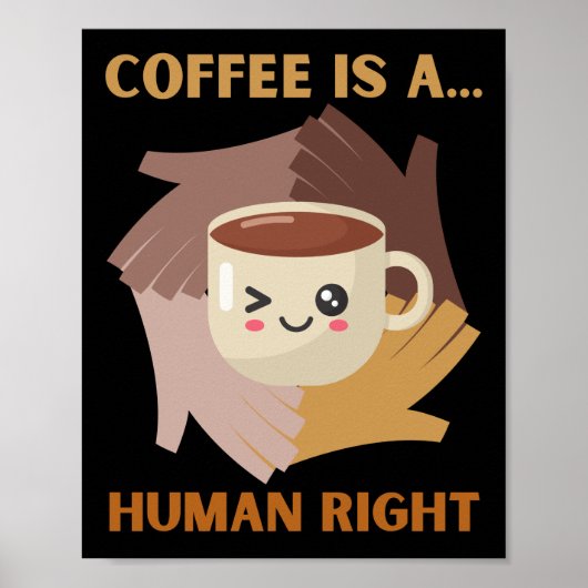 POSTER LE CAFÉ EST UN DROIT HUMAIN (Devant)