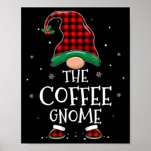 Poster Le Café Gnome Xmas Famille Correspondant Plaid Chr