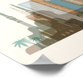 Poster Le Caire, Egypte | Ville Skyline (Coin)