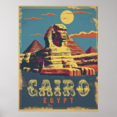Poster Le Caire : Sphinx Vintage (Devant)