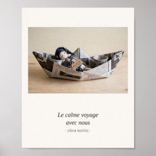 Poster Le calme voyage avec nous — Série Papier