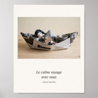 Poster Le calme voyage avec nous — Série Papier