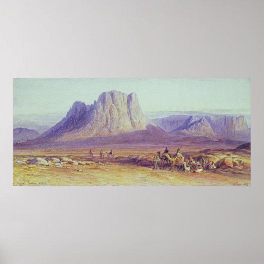 Poster Le Camel Train, Condessi, Mont Sinaï, 1848 (Devant)