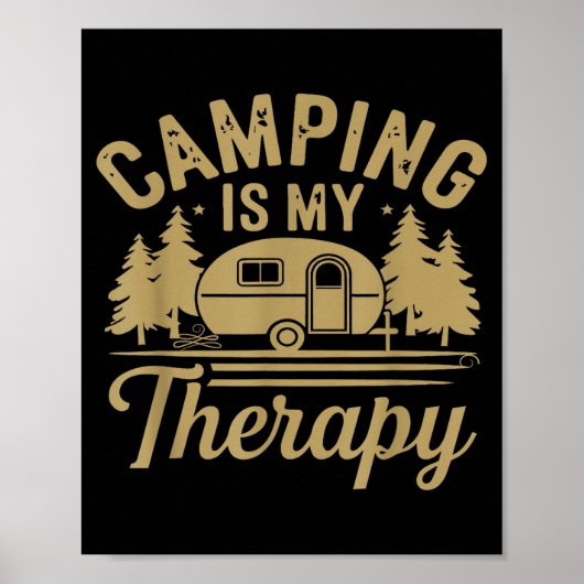 Poster Le camping est ma thérapie (Devant)