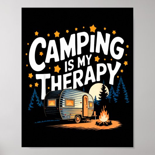 Poster Le camping est ma thérapie (Devant)
