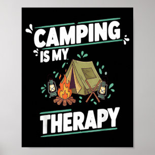 Poster Le camping est une thérapie pour les grands espace