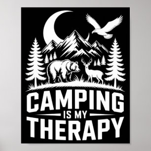 Poster Le camping ours hommes est ma performance de théra