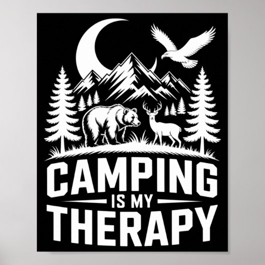 Poster Le camping ours hommes est ma performance de théra (Devant)