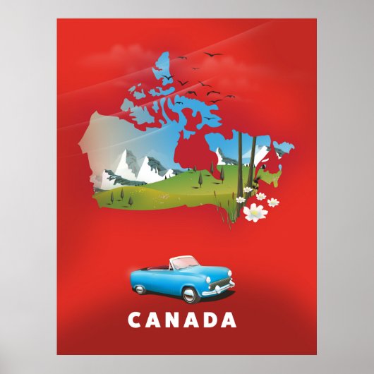 Poster Le Canada a illustré les imprimés de voyage. (Devant)