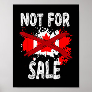 Poster Le Canada n'est pas à vendre Retro Vintage 2025 Tr