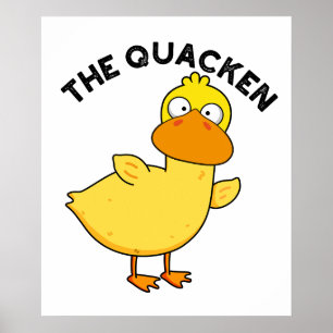 Poster Le Canard Drôle Pun Quacken