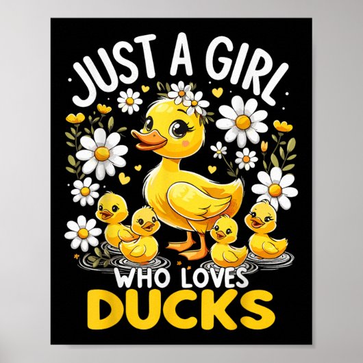 Poster Le Canard Mignet Aime Juste Une Fille Qui Aime Les (Devant)