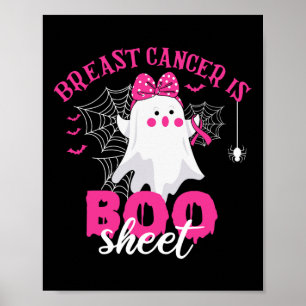 Poster Le cancer du sein est une feuille de seins Cancer