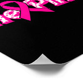 Poster Le cancer du sein rose aide le guerrier du cancer (Coin)